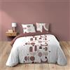 Douceur d'Intérieur Chilipop Parure 3 Pezzi, 240 x 220 cm, 100% Cotone, Rosa