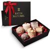 Satin Naturel Cofanetto 4 Bombe da Bagno BIO Lussuose Vegan - Regalo Benessere per Donna - Sfere da Bagno Premium - Idea Regalo Compleanno per Lei - Cosmetica Naturale