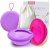 Ketliyaze 2 pezzi Disco di disco mestruale S L, disco periodico riutilizzabile a tazza mestruale, dischi mestruale a prova di morbido fatto in silicone, alternativa ai tamponi