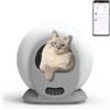 GESEILAY Lettiera Autopulente per Gatti Elettrica Automatica Sabbiera Gatto Antiodore 65L Grande Lettiera Automatica Autopulente con App Lettiere Autopulenti Gatti per 1-8kg Gatti (Type D)