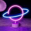 Aslanka Pianeta Insegne al neon a LED con base di supporto decorative Lampade da notte al neon Luci per feste in famiglia Forniture per matrimoni Comodini