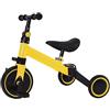 HUOLE Triciclo per bambini per bambine e bambini (peso massimo 25 kg), mini bicicletta senza pedali con ruote in plastica resistenti alla foratura, telaio in metallo leggero-2 in 1 (giallo)
