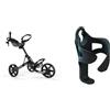 Clicgear Unisex 4.0 4 0 TROLLEY NERO, nero, taglia unica UK + Carrello da golf XL, nero