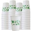 Generico Mecup Bicchieri in Carta, Bicchieri Monouso, 500 Pezzi, Tazza Caffè 200 ml, Usa e Getta, Per Bevande Calde e Fredde, Design Elegante, Igienici, Biodegradabili. Fantasia: Quadrifoglio