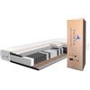 TULENA NOX Materasso singolo 80x190 cm con memory foam e lattice, Materassi a molle insacchettate H3 + H4 Comfort Plus, altezza 24 cm
