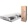 TULENA NOX Materasso singolo 80x190 cm con memory foam e lattice, Materassi a molle insacchettate H1 + H2 Comfort Plus, altezza 22 cm