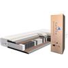 TULENA NOX Materasso singolo 80x190 cm con memory foam e lattice, Materassi a molle insacchettate H4 + H5 Comfort Plus, 25 cm
