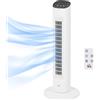 DecHome Ventilatore a Colonna con Telecomando e 3 Velocità Timer 15 Ore Oscillazione e Modalità Notte colore Bianco - 27N0WT