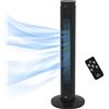 DecHome Ventilatore a Torre 45W a 4 Modalità e 3 Velocità con Timer da 12h in ABS Ø31.5x93 cm colore Nero - 0BKAM382