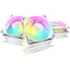 ASUS TUF GAMING TR120 FAN ARGB REVERSE WHITE 3 IN 1 Ventole Case a Pale Invertite Spessore 28 mm, Pressione Statica 3,3 mm H2O e Flusso d'aria Elevato, Design Doppio Strato 16 LED RGB, 3 pezzi, Bianco
