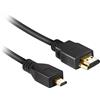 Ekon Cavo HDMI Micro HDMI 2.0, Maschio Maschio, 3 Metri, Risoluzioni 4K Ultra HD e 3D, Connettori Dorati, per TV, Proiettori, Laptop, Fotocamere, PC