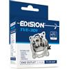 EDISION TVE-301 Presa Antenna TV satellitare universale, TV-R-SAT Terminale con 3 uscite, da incasso, per DVB-S2, Unicable, Terrestre DVB-T/T2, DVB-C, RADIO, FM, DAB+, Passaggio di DC, 3-Vie