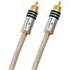 Oehlbach SilverShield Flex - Cavo audio digitale RCA di alta qualità, conduttore SPOFC, schermo a treccia, 75 Ohm, trasparente argento 0,5 m