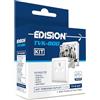 EDISION TVK-800 Kit: Presa Antenna TV-R-SAT Passante con 3 uscite, da incasso/da parete + Coperchio e Scatola a Muro, per DVB-S2, Unicable, DVB-T/T2, DVB-C, RADIO, FM, DAB+, Passaggio di DC, 3-Vie