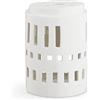 HAK Kähler Kähler Urbania - Casetta per lumino da tè a Forma di Torre, Protegge Il lumino dal Vento, in Ceramica, Colore: Bianco