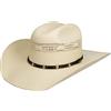 Stetson Cappello Ranson Western Vented Toyo Donna/Uomo - Estivo da Cowboy con Fascia in Pelle Primavera/Estate - S (54-55 cm) Bianco