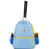 Thorza Zaino da tennis da donna - Sacca Racchetta Tennis Borsa Leggera per Racchette con Gancio e 2 Racchette, Palline e Attrezzatura Sportiva - Solo Zaino, Azzurro, M, Versatile