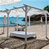 La Briantina Tenda a Vela Effetto Foglia per Ombreggiare Giardini e Terrazze, Colore Bianco, Rettangolare 2x3 m.