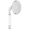 Ownace Soffione doccia in ottone vittoriano, dimensioni più grandi, 10,7 cm, tradizionale in ottone cromato e ceramica, soffione doccia a mano per bagno