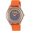 TOUS Orologio analogico a energia solare arancione Vibrant Sun