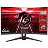 Asrock - Monitor 27 LED VA Curvo Gaming PG27F15RS1A Full HD 1920 x 1080 Pixel Tempo di Risposta 1 ms Frequenza di Aggiornamento 240 (Hz)