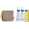 Mustela Kit Viaggio con Detergente, Latte Corpo e Crema Solare