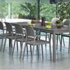 Nardi Set NARDI Tavolo Rio 210/280 Tortora con 4 Sedia Trill Bistrot +2 Armchair Tortora ed OMAGGIO Ombrellone 3x3 Palo Laterale 5011 di Greenwood