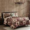 HowPlumb Set copripiumino per letto matrimoniale, 2 pezzi, stile rustico, con cervi e orsi