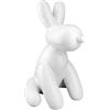 GILDE Statuetta decorativa a forma di palloncino, scultura moderna, decorazione per cani seduti, statua bianca opaca, altezza 25 cm
