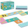 boppi Set Domino Gioco con immagini per bambini piccoli - Domino Montessori/STEM colorati a tema animali selvatici per bambini - Giochi per bambini dai 3 anni in su