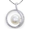 MAYUMI Collana con perla button e zirconi