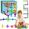 ZHUOYOU Giocattoli Ventosa, Bambini Silicone Giocattoli Bagno, 40 Pezzi Giocattolo di Costruzione, Pop Sucker Toys Giocattoli Sensoriali Regalo per Bambino di 3 4 5 Anni per Ragazze Ragazzi