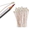 Evemodel 30 pezzi di filo Litz micro pre-saldato bianco caldo SMD 0603 LED con luce, filo da 20 cm con copertura in resina