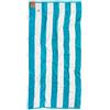 MOMOMUS Telo Mare Grande XL, 90 x 180 cm, 100% Cotone, Turchese | Telo mare cotone 100 % a righe cabana: lato velour vellutato e lato in spugna assorbente