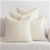 MIULEE Federe Cuscini Decorativi Divano Copricuscini Granula Federa Moderno Morbido Resistente Quadrato per Soggiorno Camera da Letto Casa Sedia 45x45 cm 4 Pezzi Bianco
