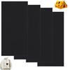 Ryaupy 4PCS Fogli Toppe di Riparazione per Piumini - Autoadesive in Nylon Impermeabili Autoadesive - Utilizzato per Coprire Aree Danneggiate(Nero)