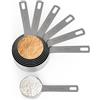 Chef Pomodoro Cups Misurini, Set da 7 Measuring Cup in Acciaio Inossidabile, Manici Resistenti, Impilabili e Facili da Riporre, Misurini Americani Cup Ideali per Ingredienti Secchi o Liquidi