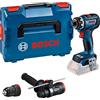 Bosch Professional 18V System Trapano-avvitatore a batteria GSR 18V-90 FC (FlexiClick System, coppia massima di 64 Nm, motore brushless, 2 velocità, incl. 1 GFA 18-M, 1 GFA 18-H, in L-BOXX)