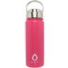 KORWATER ROK Bottiglia, Acciaio Inossidabile, Quarzo Rosa, 7 cm