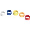 Shure WA615M Anelli di identificazione del trasmettitore palmare colorati per T, UT, LX, ULX, UC (uno ciascuno: blu, rosso, giallo, bianco, arancione)