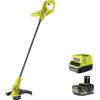 Ryobi RY18LT23A-0 Tagliabordi Batteria 18V ONE+ Ø23cm Filo 1.6mm Kit 5.0 Ah