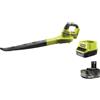 Ryobi OBL1820S Soffiatore Batteria 18V ONE+ 245 km/h 2.6 m3/min Kit 5.0 Ah