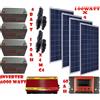 jarrett KIT FOTOVOLTAICO 3KW GIORNALIERO INVERTER 6000W PANNELLO ENERGIA batteria 120AH