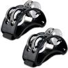 EASTROCK Tamburello a pedale strumento musicale a percussione con campanellini in acciaio per suonare batteria e chitarra, Nero Silver(2 pezzi)