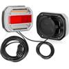 SPARKMOTO Fanali Posteriori Rimorchio Con Cavo Spina Calamita,Kit Fari Posteriori Rimorchio Led Magnetico,Fanale Posteriori Rimorchio Led 12V 24V Doppia Tensione