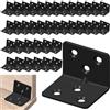 wiksite 40 connettori angolari in acciaio inox, angolo di 90°, angolo di carico pesante, 38 x 30 x 30 mm, nero, angolo L, staffe angolari, ideali per il fissaggio e la riparazione di mobili
