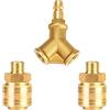 oumuik Distributore ad aria compressa Y a 2 vie con giunti da 1/4 pollici, tubo dell'aria, connettore frizione in ottone e distributore d'aria compressa, distributore Y ad aria compressa
