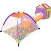 SELONIS Plac Area di Gioco 3In1 per Bambini con 200 Palline Colorate 6 Cm, Multicolore:Giallo/Verde/Blu/Rosso/Arancione