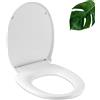 Uten Sedile WC Uten, Tavoletta Wc Antibatterico, con Sgancio Rapido, Facile da Pulire e Montare, a Forma di O, Senza Dispositivo Tampone, Sedile WC