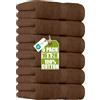 Utopia Towels Asciugamani marroni di alta qualità, 100% cotone pettinato filato ad anello, ultra morbidi e altamente assorbenti, asciugamani extra large da 600 g/m², 40,6 x 71,1 cm, asciugamani di